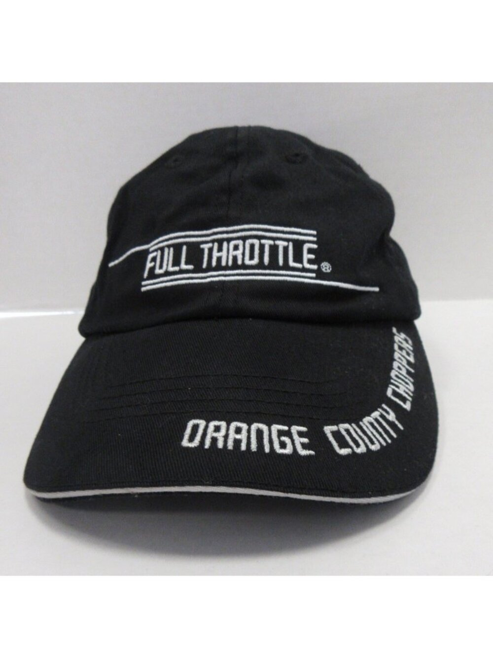 VTG Orange County Choppers Hat Cap Hook Loop Full Throttle Biker NEW